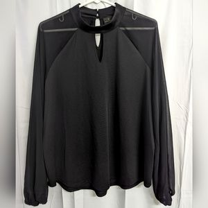 Top with mesh sleeves